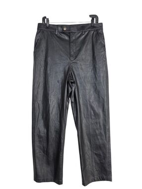 Levis Math Club Slacks  Black Faux Leather Straight Leg Pants